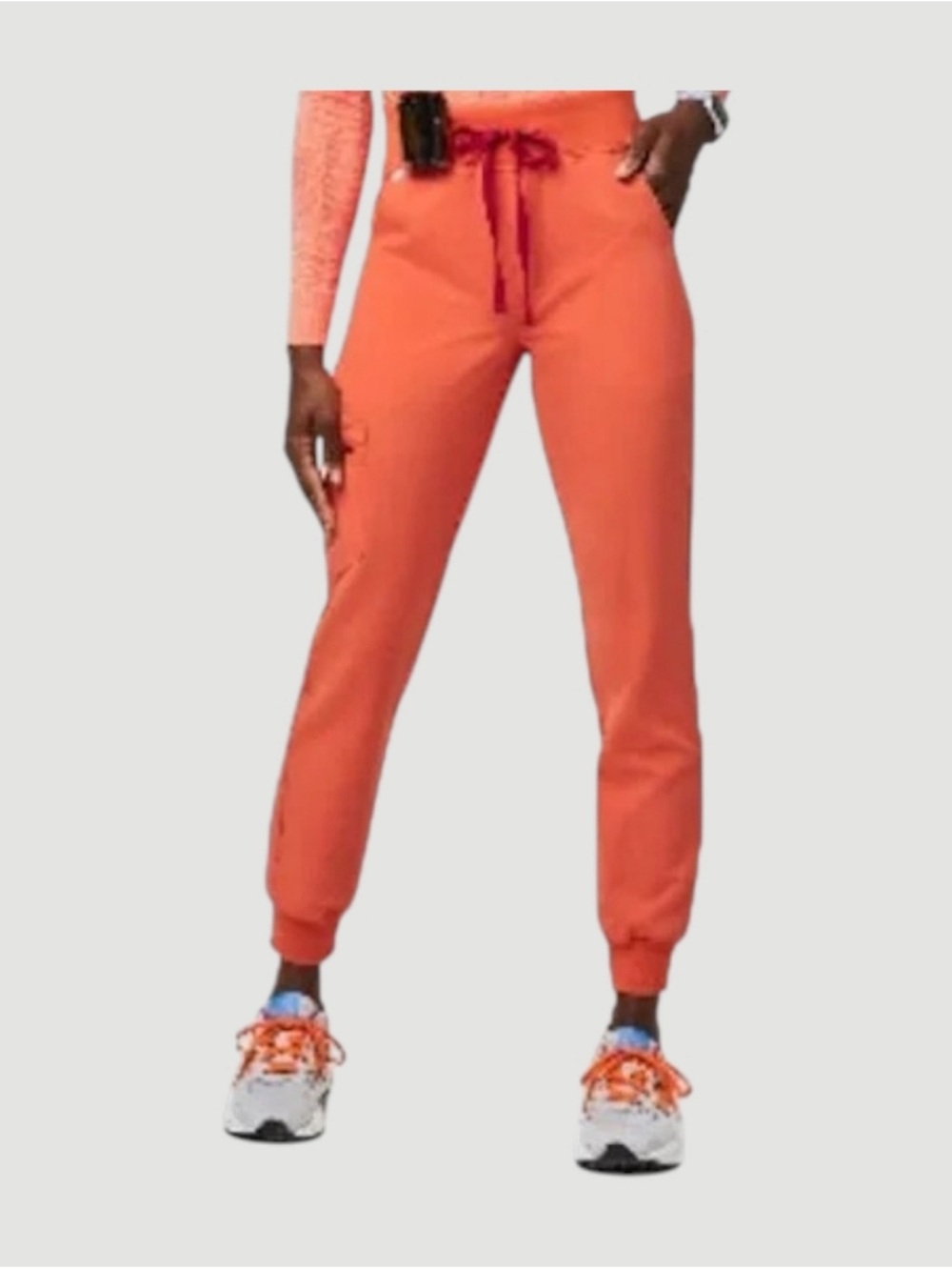FIGS Sunset Orange Zamora Jogger Pants M GUC